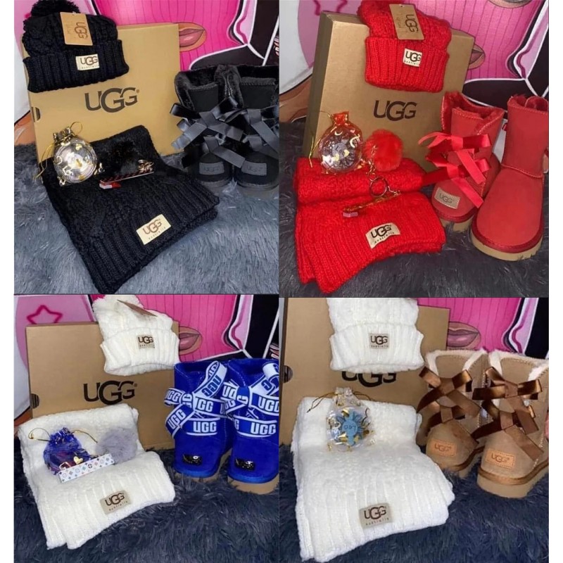 1 Set UGG snow Boots & Hat & Scarf Free Shipping  