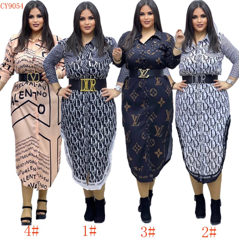 Printed button cardigan dress 