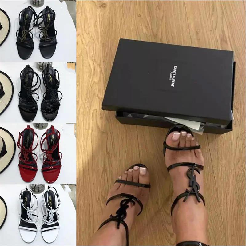 Top quality High-heeled sandals with box free shipping 
